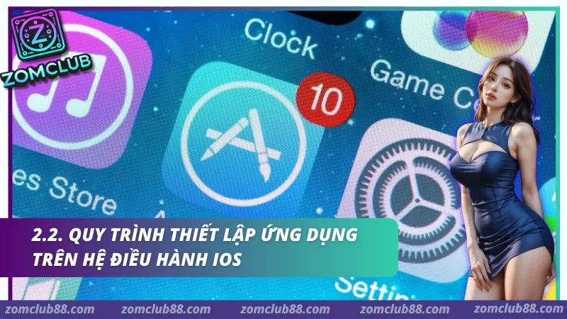 Màn hình chính iPhone với các biểu tượng ứng dụng