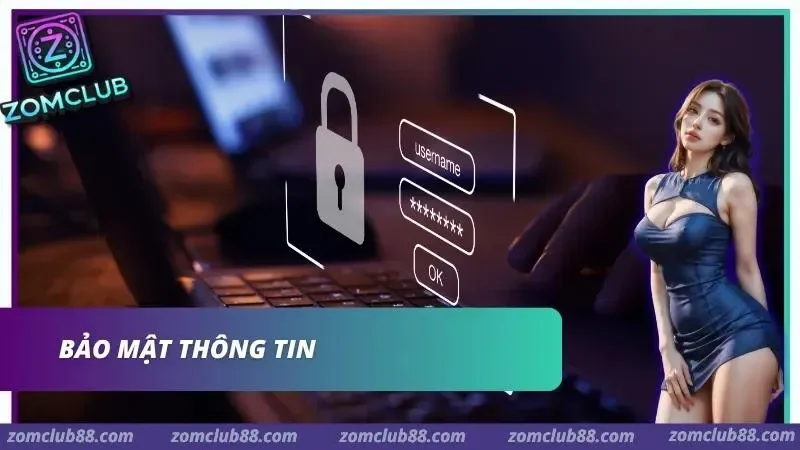 Biểu tượng khóa và ô đăng nhập trong mục bảo mật ZomClub
