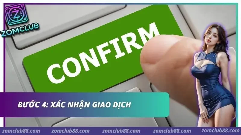 Phím Confirm trong bước xác nhận nạp tiền bằng thẻ cào