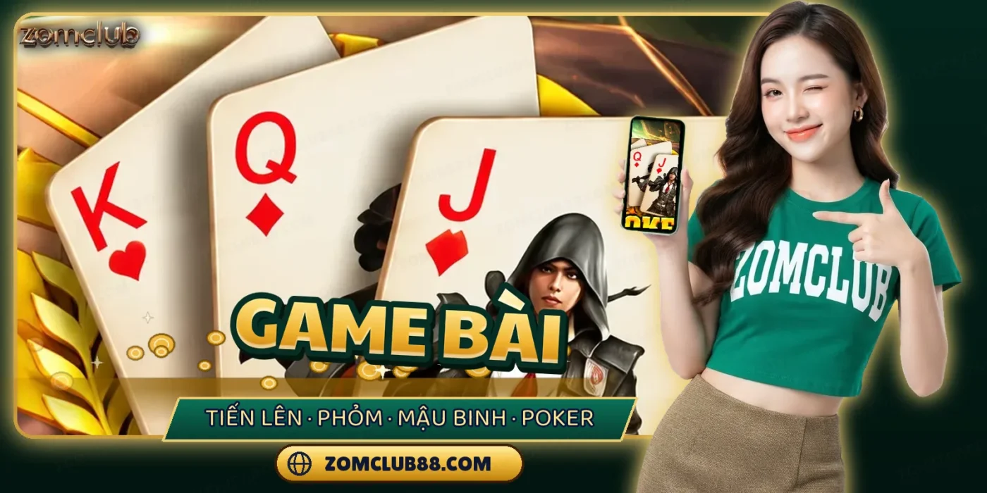 Các lá bài K, Q, J trong khu Game Bài ZOMCLUB
