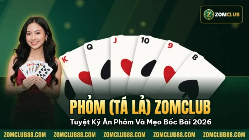 Hình minh họa bài viết: Phỏm (Tá Lả) ZomClub: Tuyệt Kỹ Ăn Phỏm Và Mẹo Bốc Bài 2026