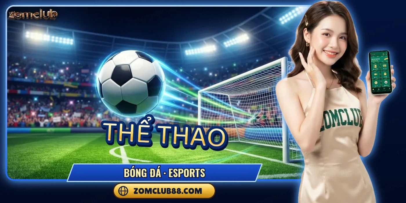 Quả bóng bay vào khung thành trong sảnh thể thao ZOMCLUB
